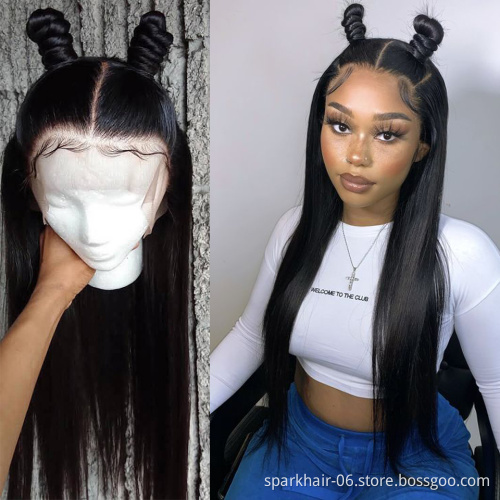 SPARK Mink Straight Brazilian Human Hair Lace Front Wig Remy HD lace Wigs Raw Natural Virgin Hair Wigs For Black Women